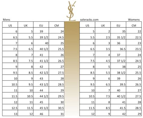 ysl shoe chart|saint laurent belts size chart.